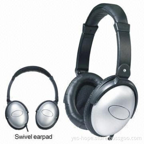 Aviation headphone with three-pin plug